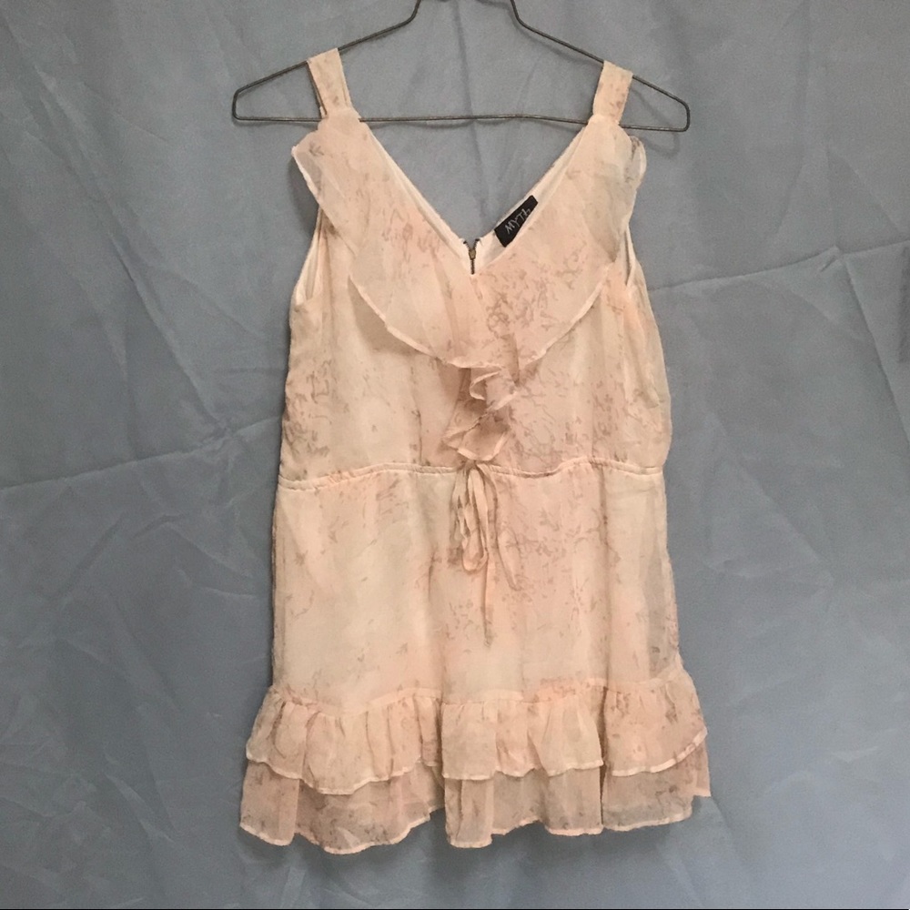 Babydoll Ruffled Pink, Cream, Gray Mini Dress